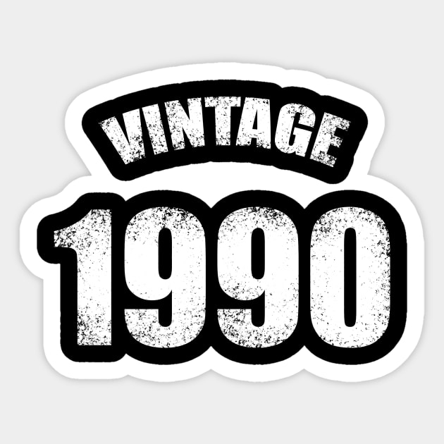 30th Birthday- Vintage 1990 30th Birthday Sticker by The Tee Tree